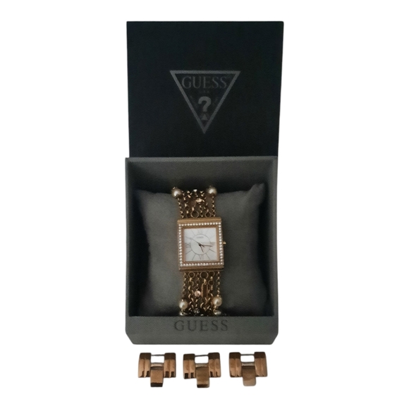 Guess W0140L3 women's Rose Gold Jewel Watch Collection, Silk Bracelet Timeless - Picture 7 of 8